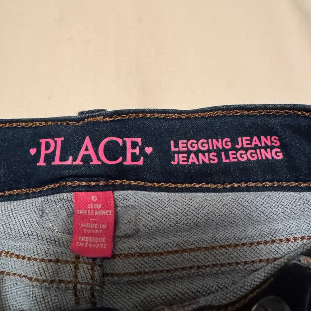 The Children's Place Girls Dark Indigo Denim Jeggings Size 6 Slim